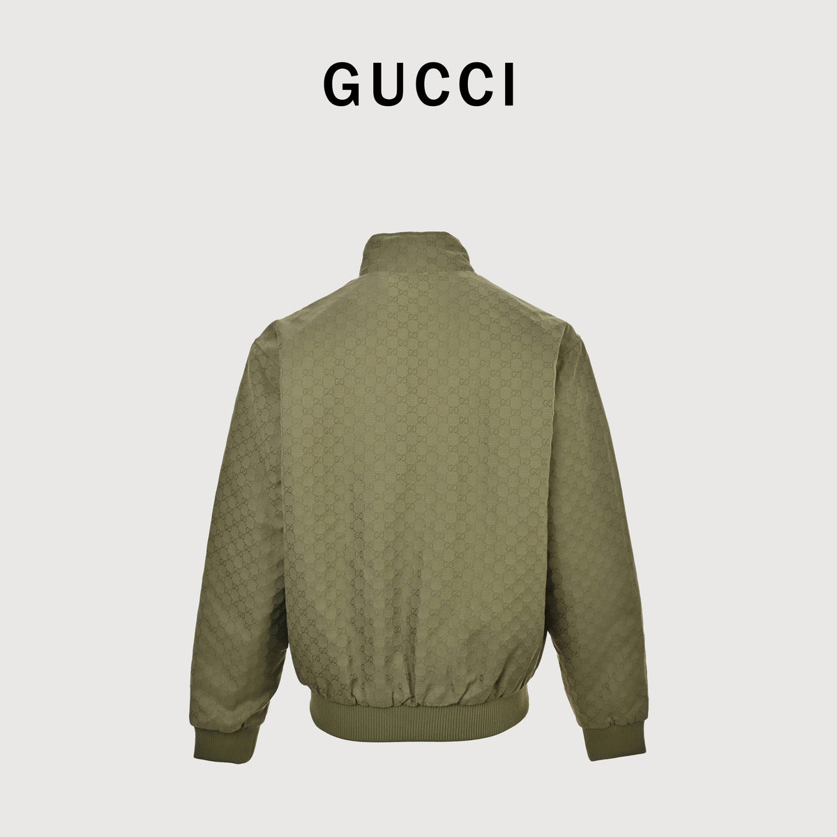 Gucci GG Allover-Print Stand-Collar Padded Jacket — Forest Green2025NP8001002