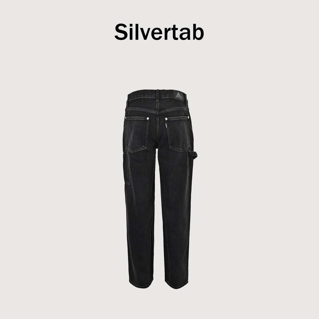 Levi’s Silver Tab Baggy Carpenter Jeans – Black Super Snowflake Enzyme Wash YS6400328