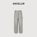 ANCELLM 25SS AC Heavy Wash Ink Splash Wide-Leg Jeans – Sage SG6400317-INK