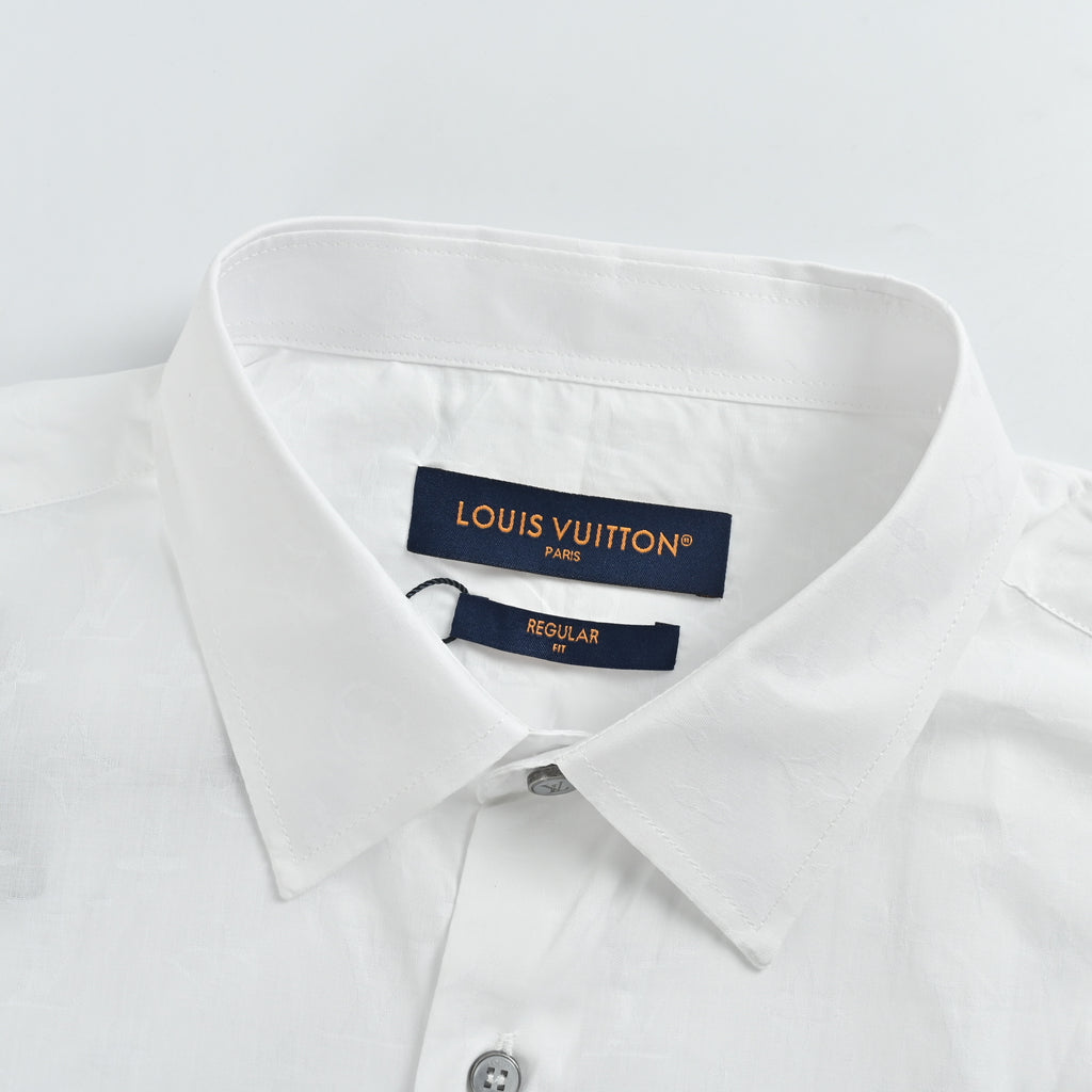 Louis Vuitton LV Single-Button Jacquard Long-Sleeve Shirt 2025 NP5001127