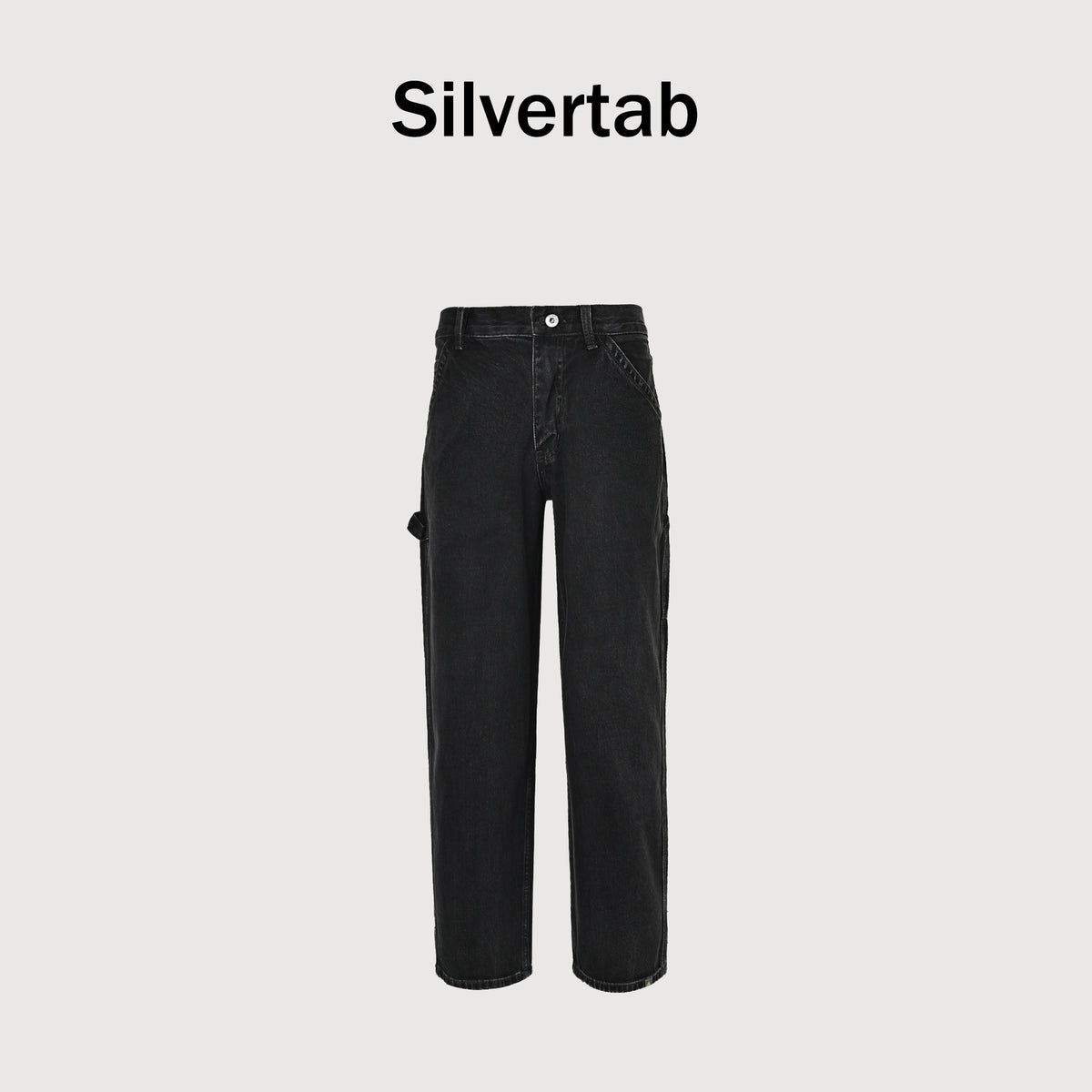 Levi’s Silver Tab Baggy Carpenter Jeans – Black Super Snowflake Enzyme Wash YS6400328