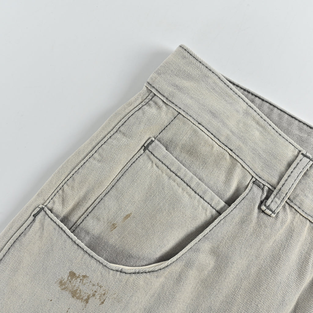 ANCELLM 25SS AC Heavy Wash Ink Splash Wide-Leg Jeans – Sage SG6400317-INK