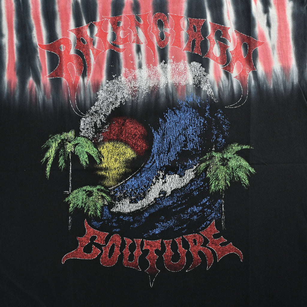 Balenciaga BLCG Hawaii Tie-Dye Palm Tree Couture Short Sleeve T-Shirt NP3400526