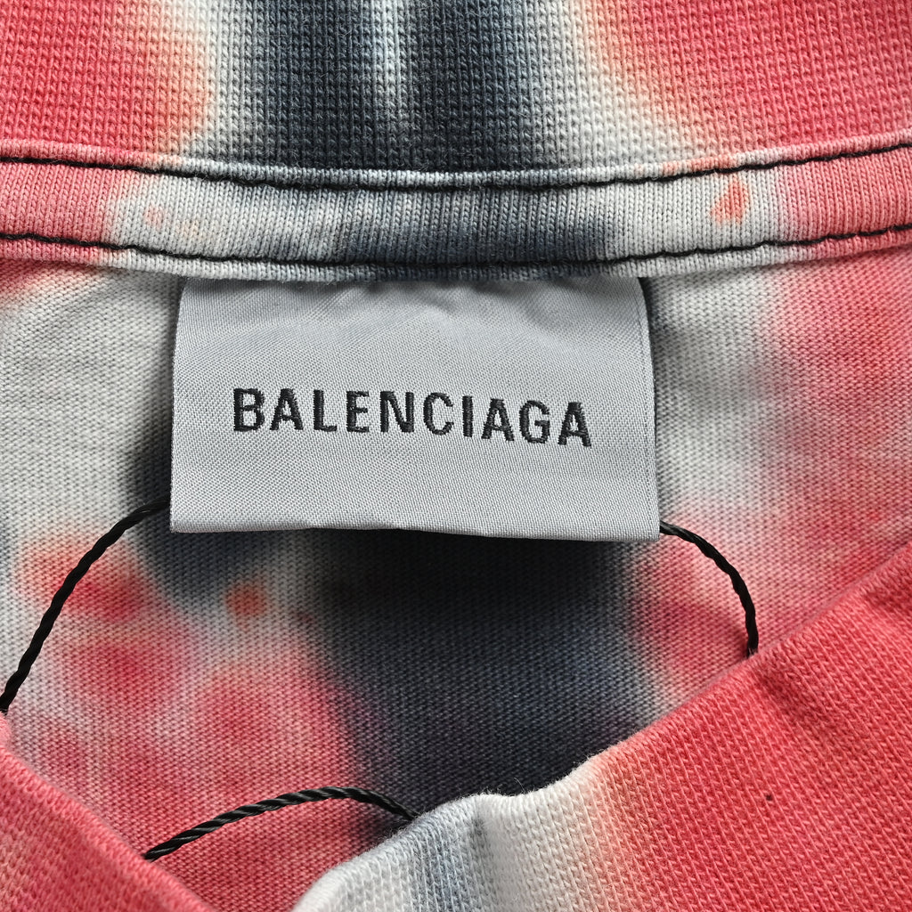 Balenciaga BLCG Hawaii Tie-Dye Palm Tree Couture Short Sleeve T-Shirt NP3400526