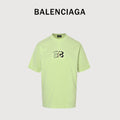 Balenciaga Front & Back Double BB Embroidered Short Sleeve T-Shirt – Lime Green XBK3000524-LGN