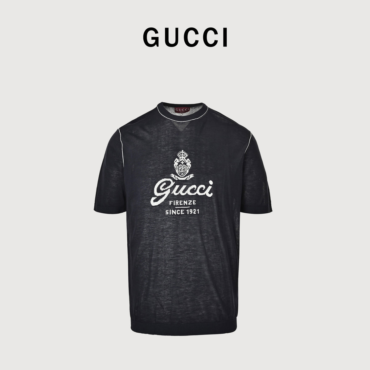 Gucci Letter Intarsia Knit Short Sleeve T-Shirt NP3400507