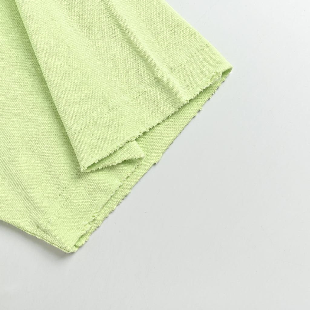 Balenciaga Front & Back Double BB Embroidered Short Sleeve T-Shirt – Lime Green XBK3000524-LGN