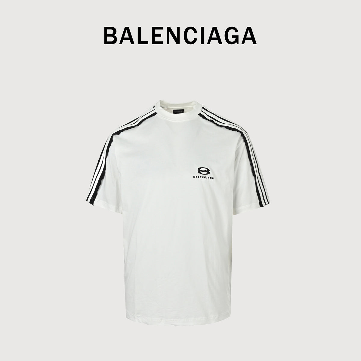 Balenciaga BLCG Unity Sports Icon Double Ring Stripe Short Sleeve T-Shirt NP2600504