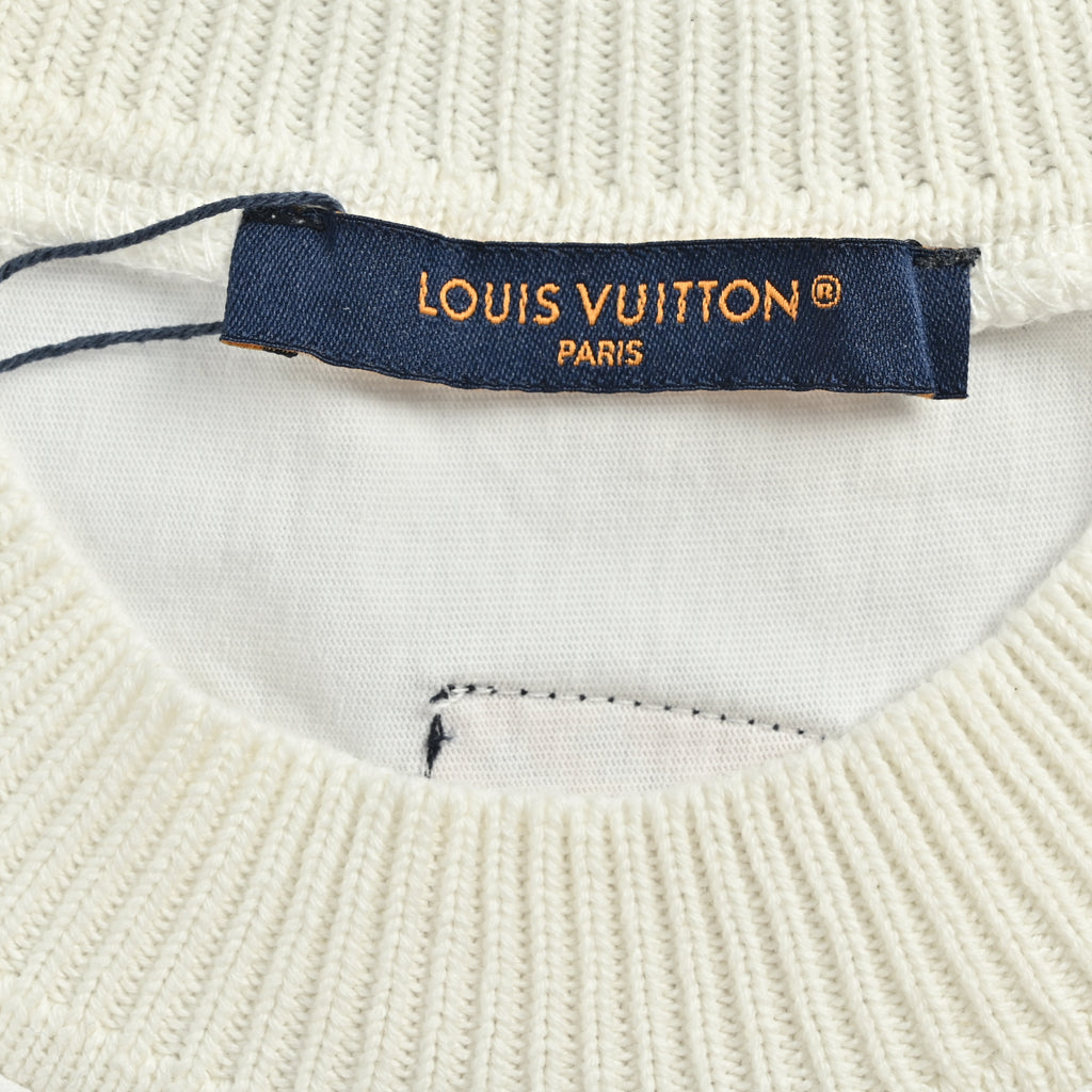 Louis Vuitton LV Crown Blue Stripe Short-Sleeve T-Shirt 2026 NP2600402