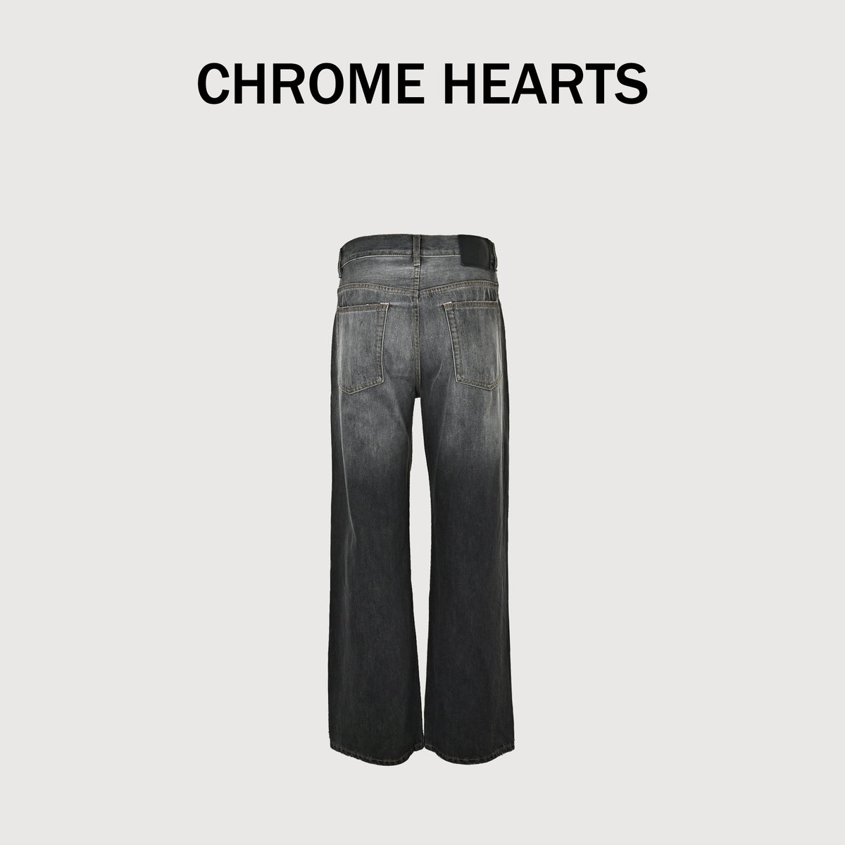 AC Studios Irregular Hand-Painted Ink Wash Wide-Leg Jeans – Charcoal XBK5600808