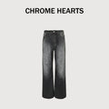 AC Studios Irregular Hand-Painted Ink Wash Wide-Leg Jeans – Charcoal XBK5600808