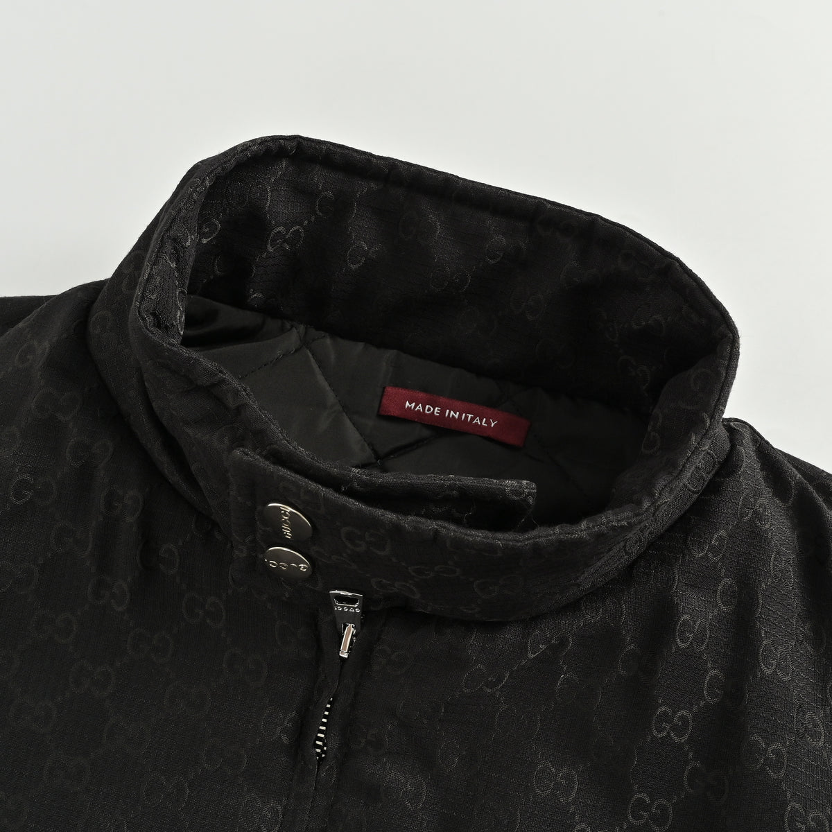 Gucci GG Allover-Print Stand-Collar Padded Jacket — Black814000-ZAR4V-1000