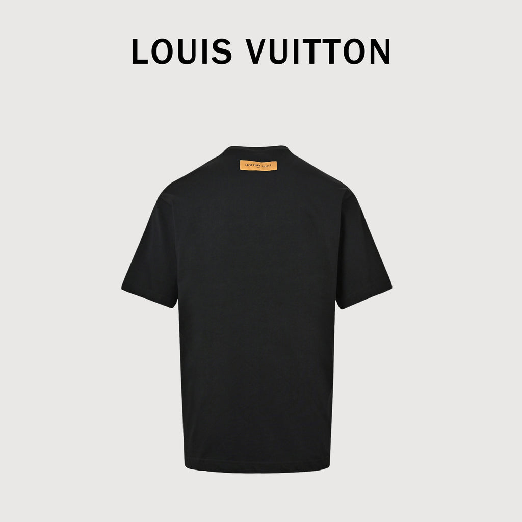 Louis Vuitton LV Classic Triple Flower Rice-Grain Embroidered T-Shirt 2026 BG2400507