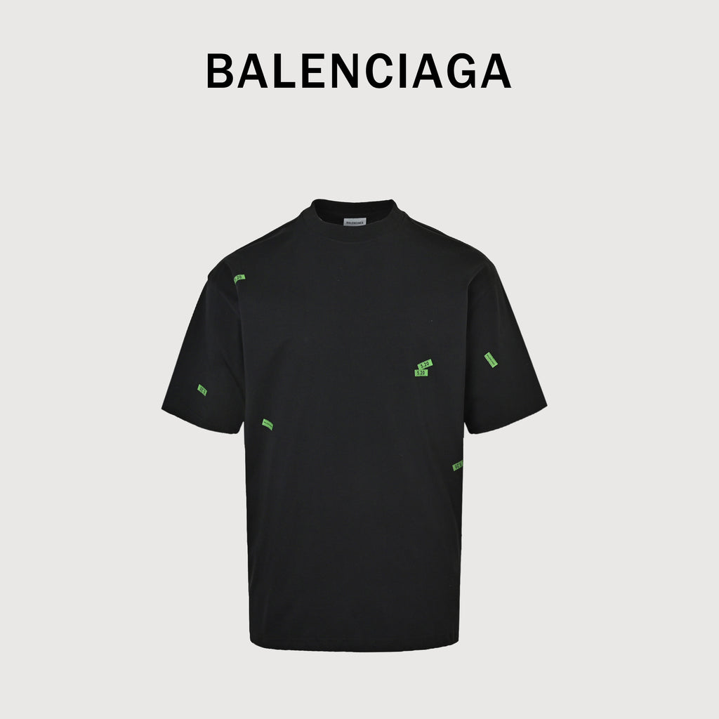 Balenciaga 520 Label Sticker Print Short Sleeve T-Shirt  YS3000529