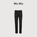 Miu Miu Vintage Wash Slim Straight Jeans – Black XM5201115-BLK