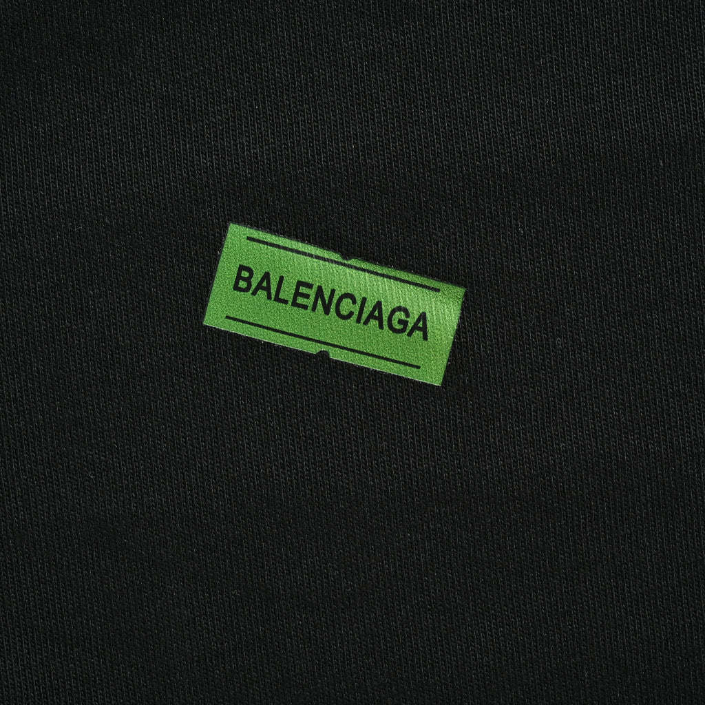 Balenciaga 520 Label Sticker Print Short Sleeve T-Shirt  YS3000529