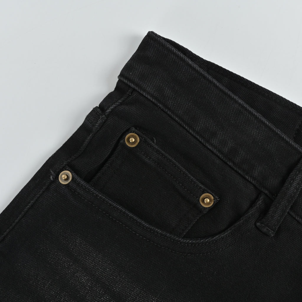 Miu Miu Vintage Wash Slim Straight Jeans – Black XM5201115-BLK