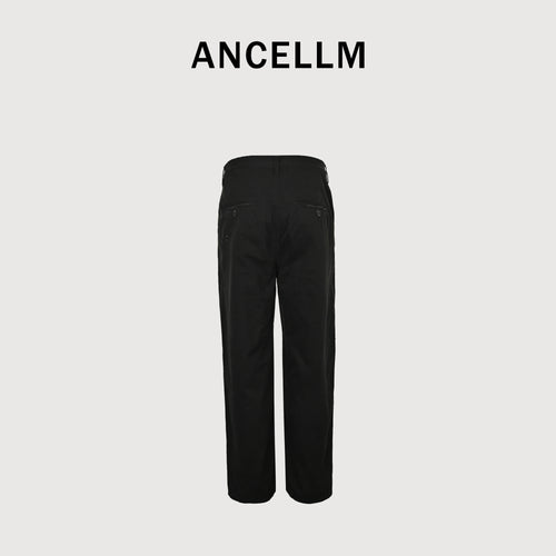 ANCELLM 25SS Ink Splash Destroyed Wide-Leg Jeans – Black  SG6400317-BLK-INK