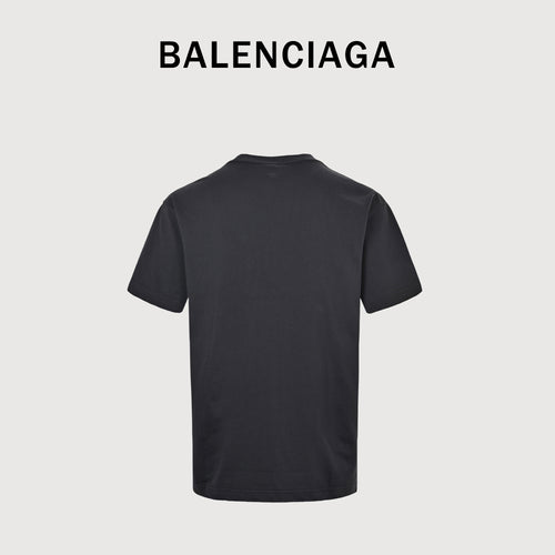 Balenciaga 25SS NOVARA Distressed Print Short Sleeve T-Shirt   DK2600317