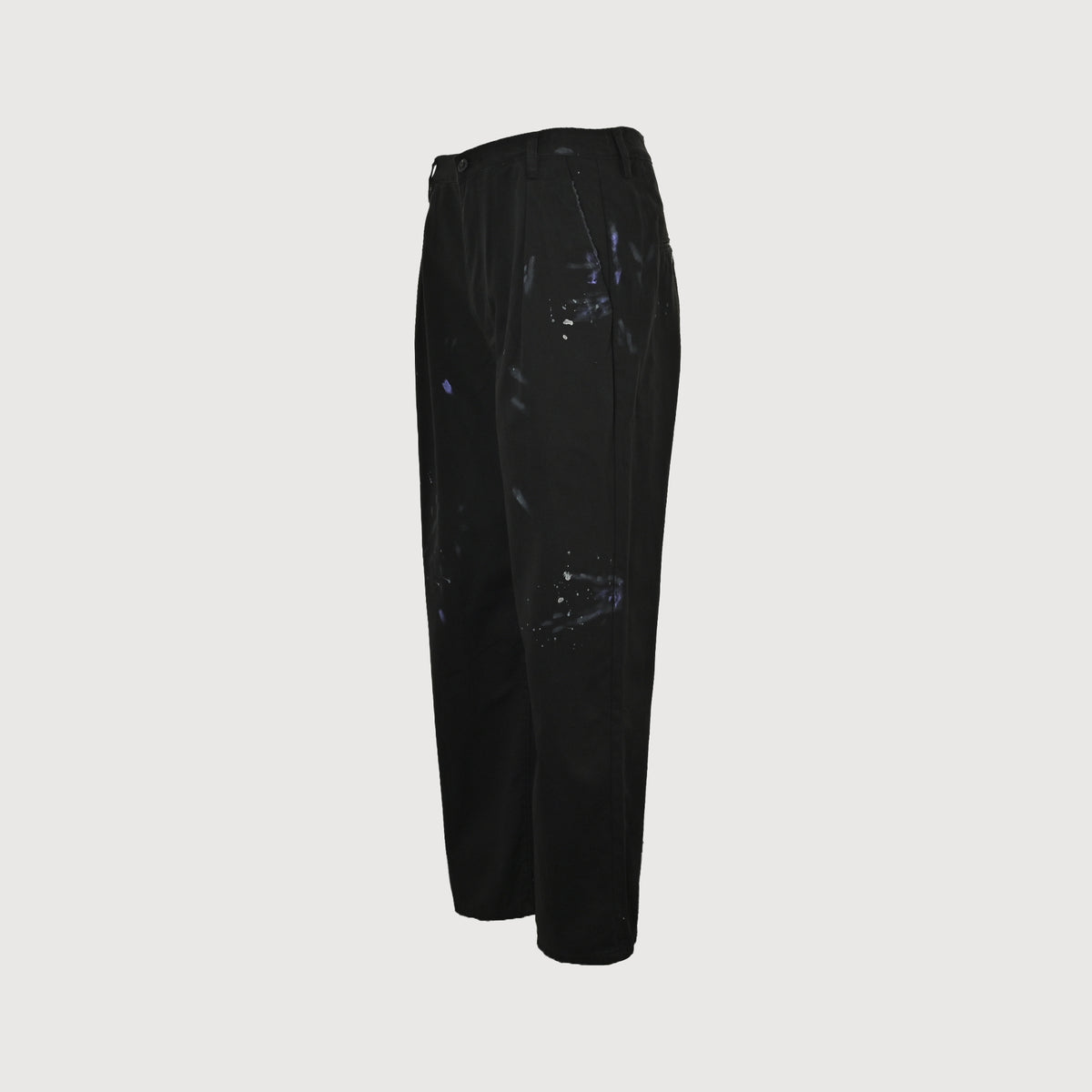 ANCELLM 25SS Ink Splash Destroyed Wide-Leg Jeans – Black  SG6400317-BLK-INK