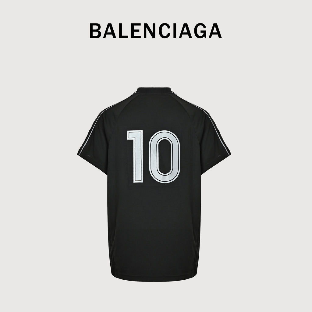 Balenciaga Wheat Crest B Reflective Football Jersey Short Sleeve  YS3200626