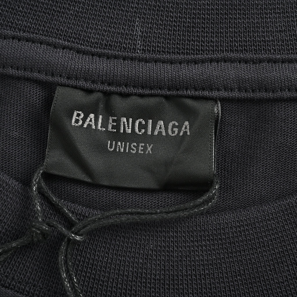Balenciaga 25SS NOVARA Distressed Print Short Sleeve T-Shirt   DK2600317