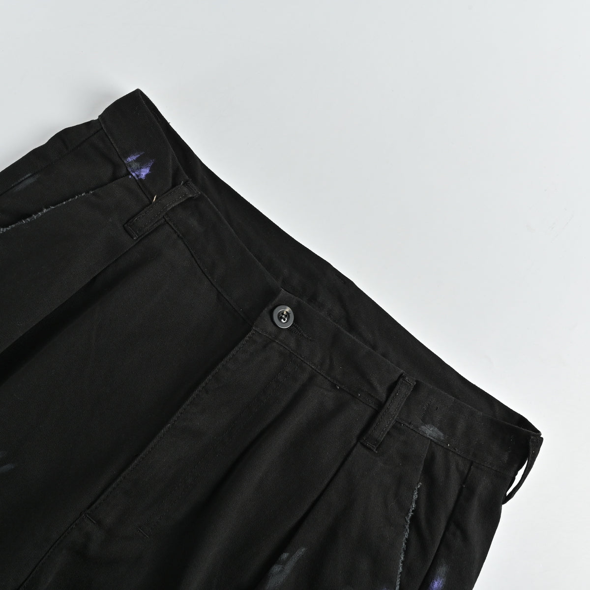 ANCELLM 25SS Ink Splash Destroyed Wide-Leg Jeans – Black  SG6400317-BLK-INK