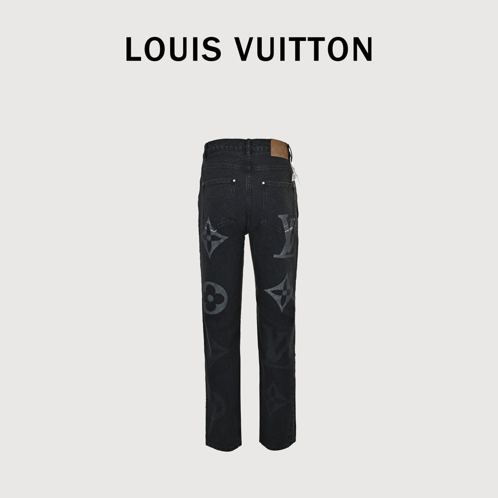 Louis Vuitton Monogram Jacquard Diagonal Twill Set Jeans – Black  DK4800722
