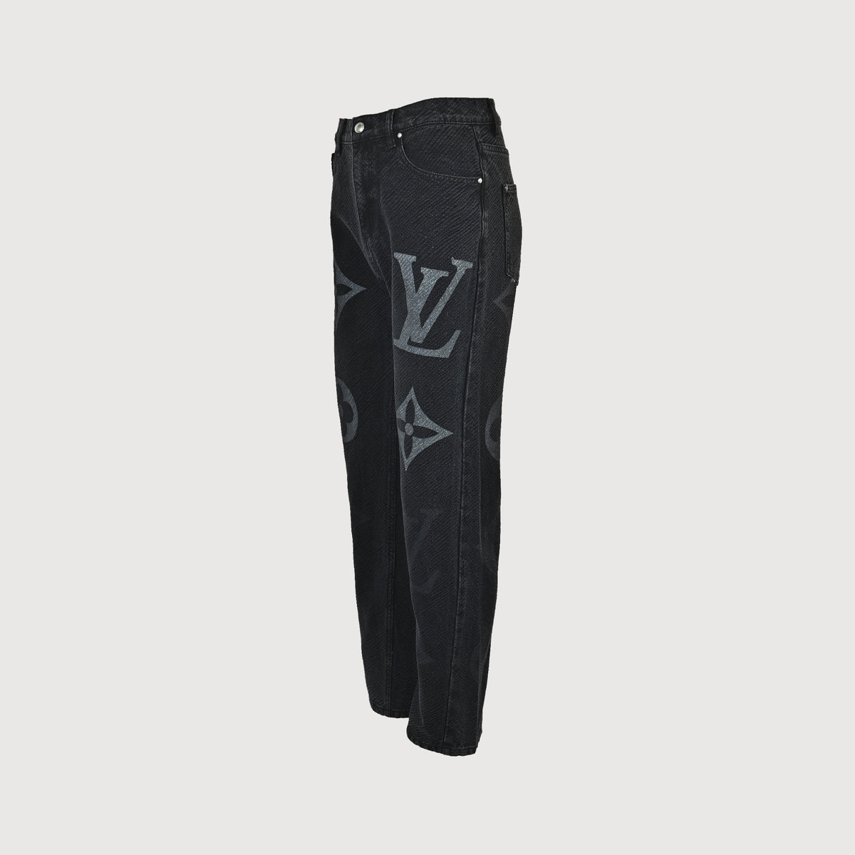 Louis Vuitton Monogram Jacquard Diagonal Twill Set Jeans – Black  DK4800722