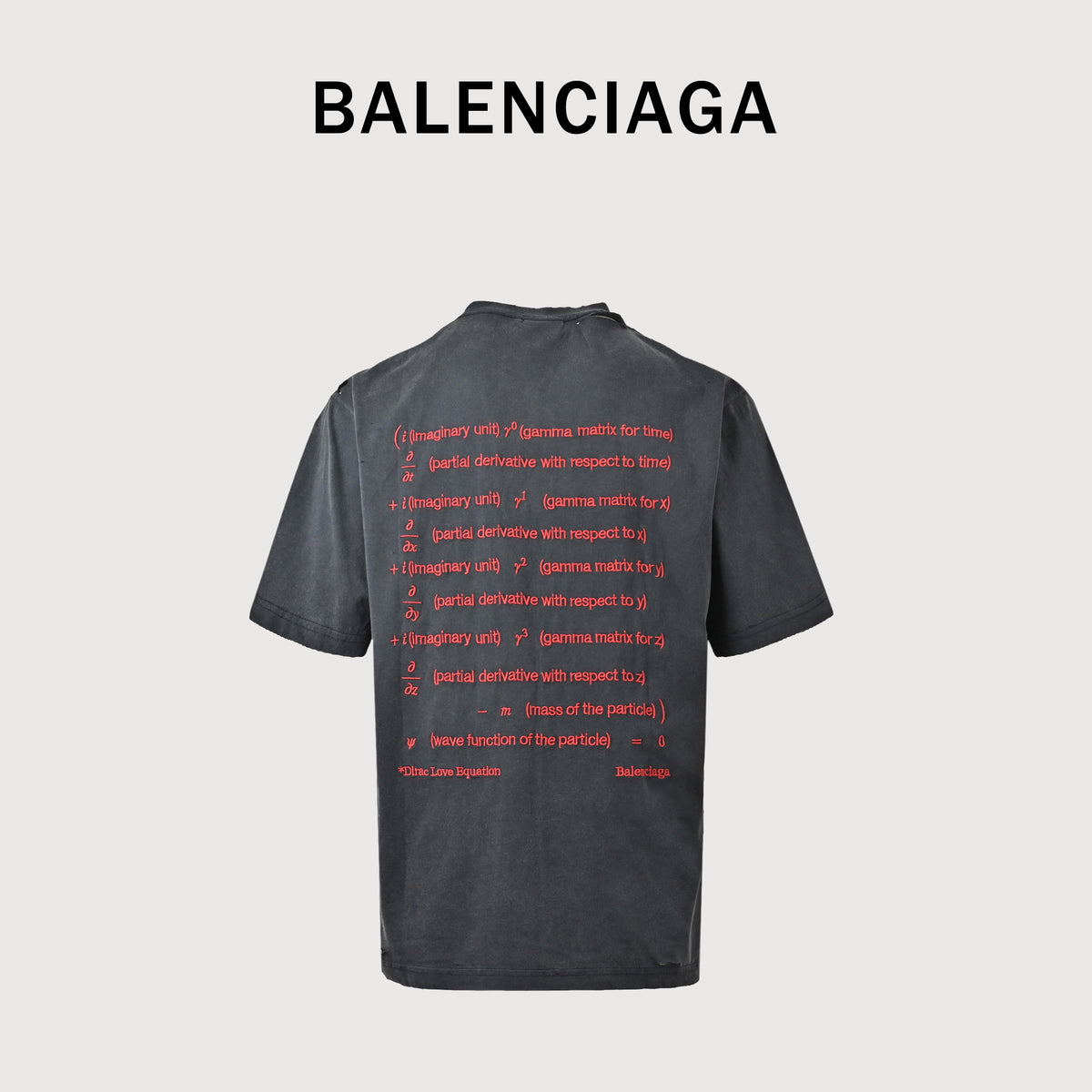 Balenciaga Physics Equation Embroidered Short Sleeve T-Shirt  YS3200425