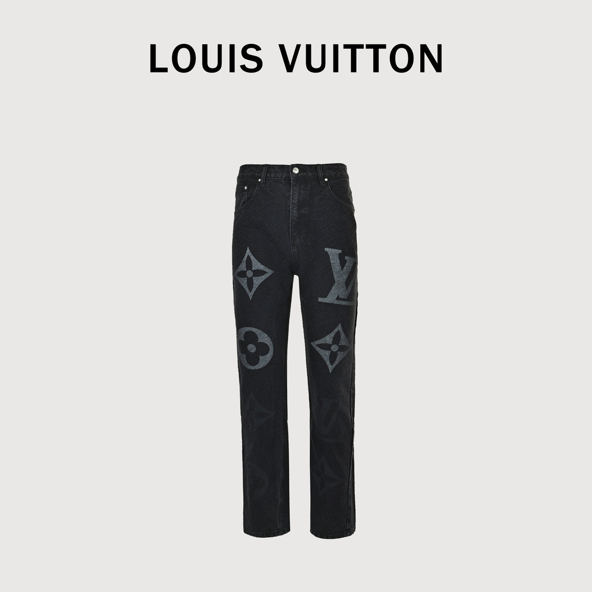 Louis Vuitton Monogram Jacquard Diagonal Twill Set Jeans – Black  DK4800722