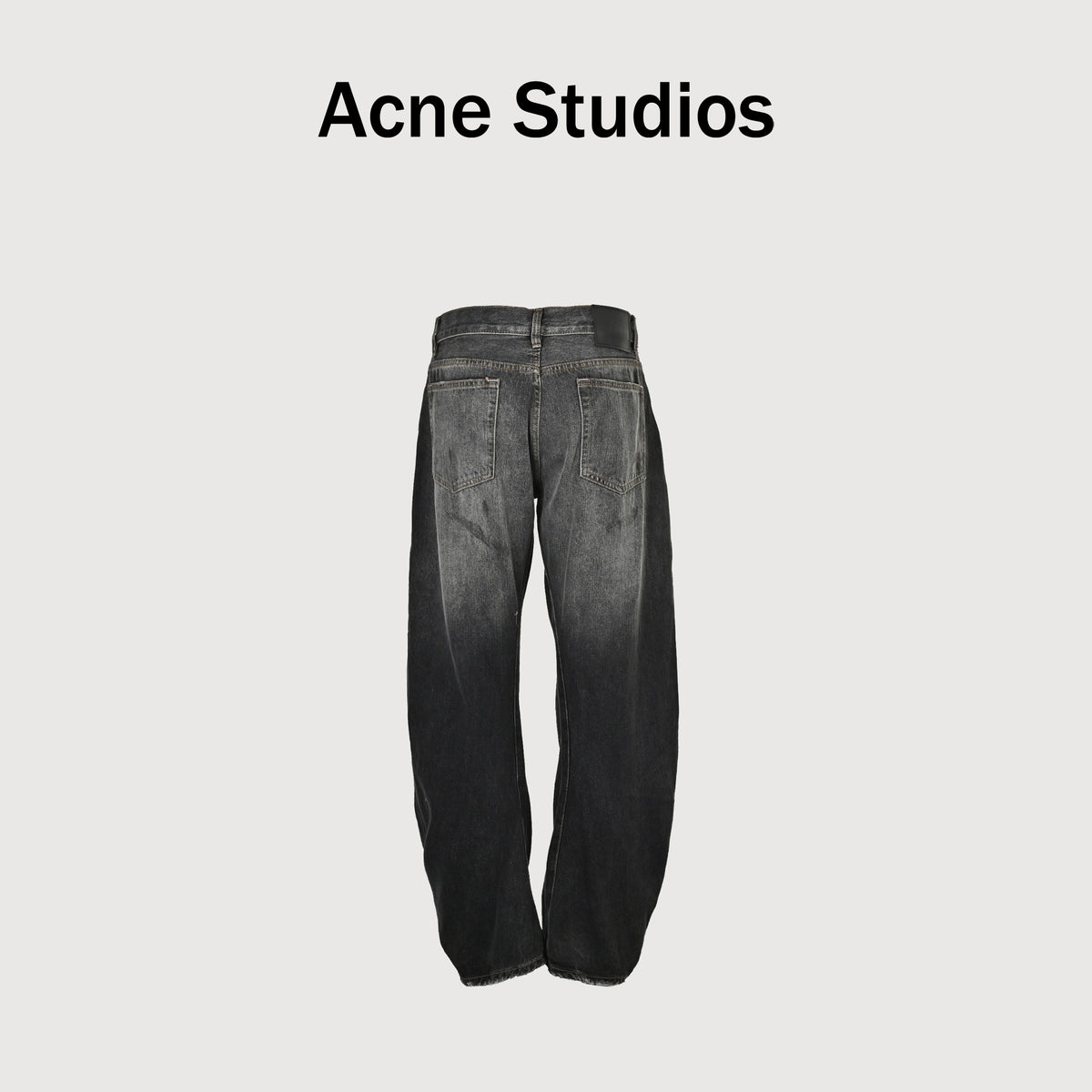 Acne Studios Ink Splash Distressed Wide-Leg Jeans – Charcoal Gradient NP5800415