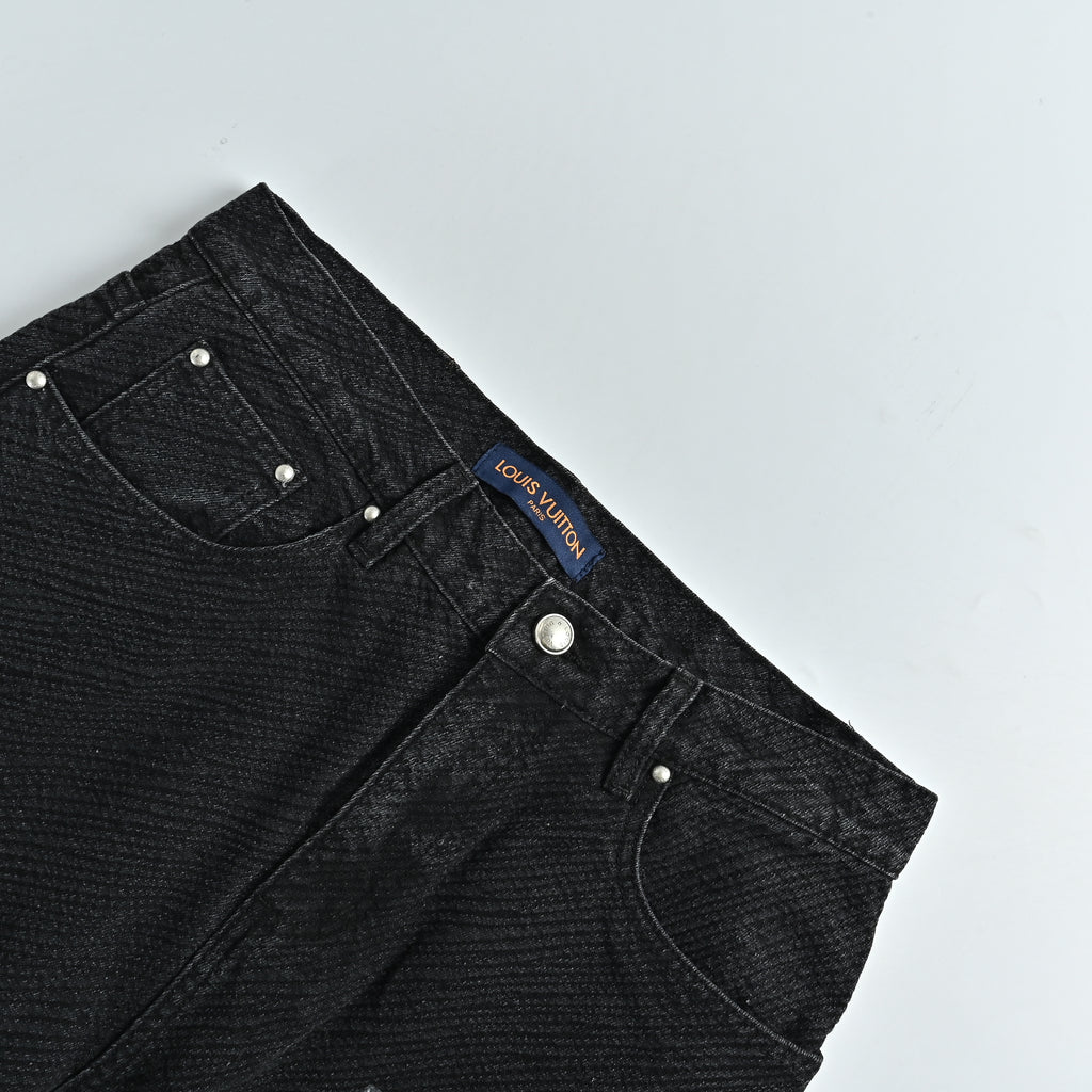 Louis Vuitton Monogram Jacquard Diagonal Twill Set Jeans – Black  DK4800722