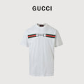 Gucci 26SS Web Stripe Belt Print Short Sleeve T-Shirt – White  HH2400428