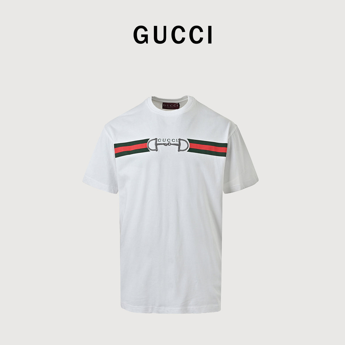 Gucci 26SS Web Stripe Belt Print Short Sleeve T-Shirt – White  HH2400428
