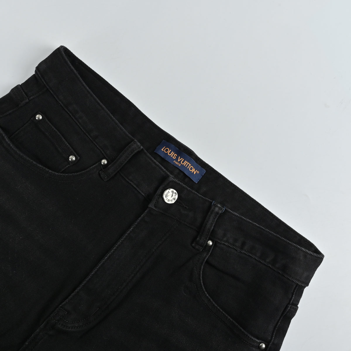 Louis Vuitton Back Pocket Monogram Color Embroidered Slim Jeans – Black  XM5201225-EMB