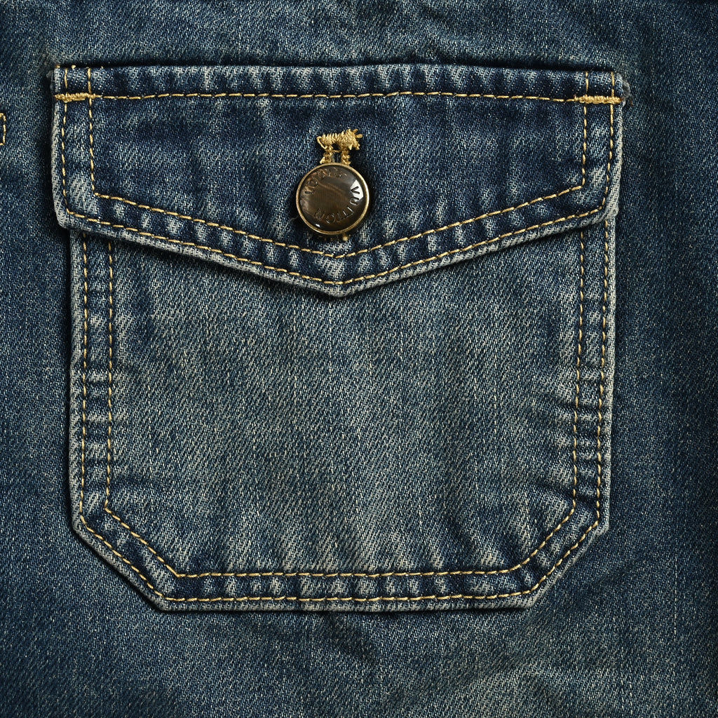 Louis Vuitton LV Leather-Trimmed Archive Indigo Denim Jacket 20261AJUYT