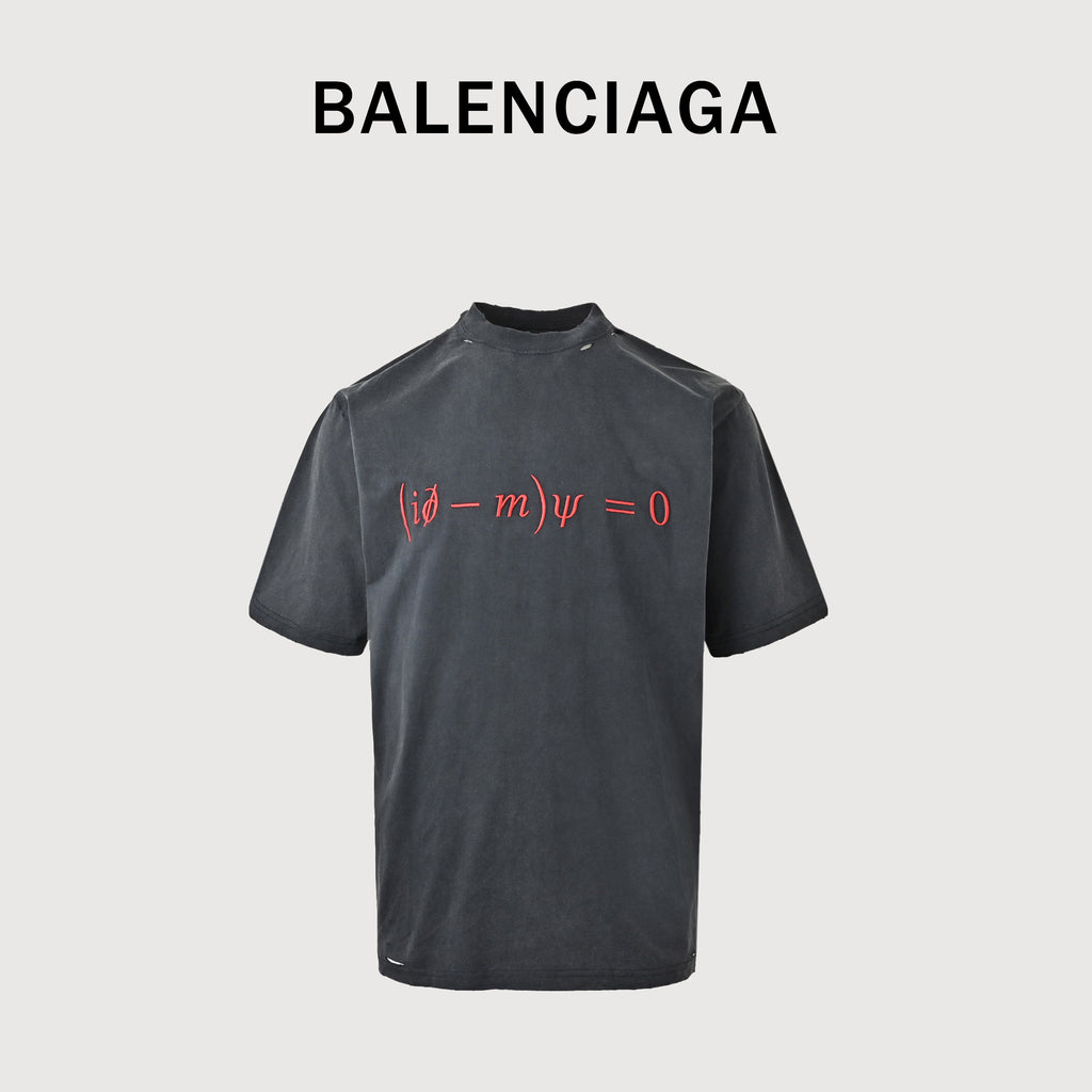Balenciaga Physics Equation Embroidered Short Sleeve T-Shirt  YS3200425