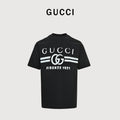 Gucci 24SS GG Firenze 1921 Gradient Belt Print Short Sleeve T-Shirt – Black TS2000427