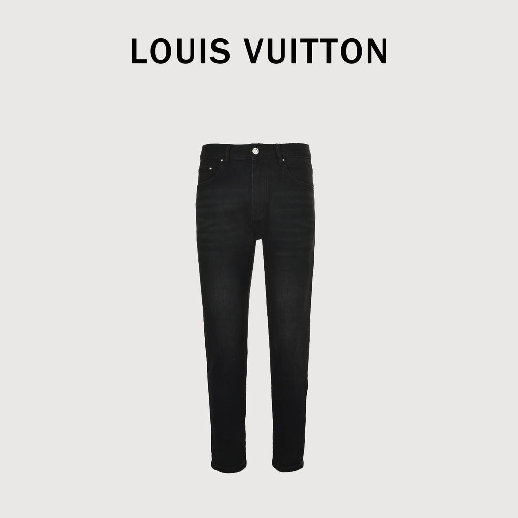 Louis Vuitton Back Pocket Monogram Color Embroidered Slim Jeans – Black  XM5201225-EMB