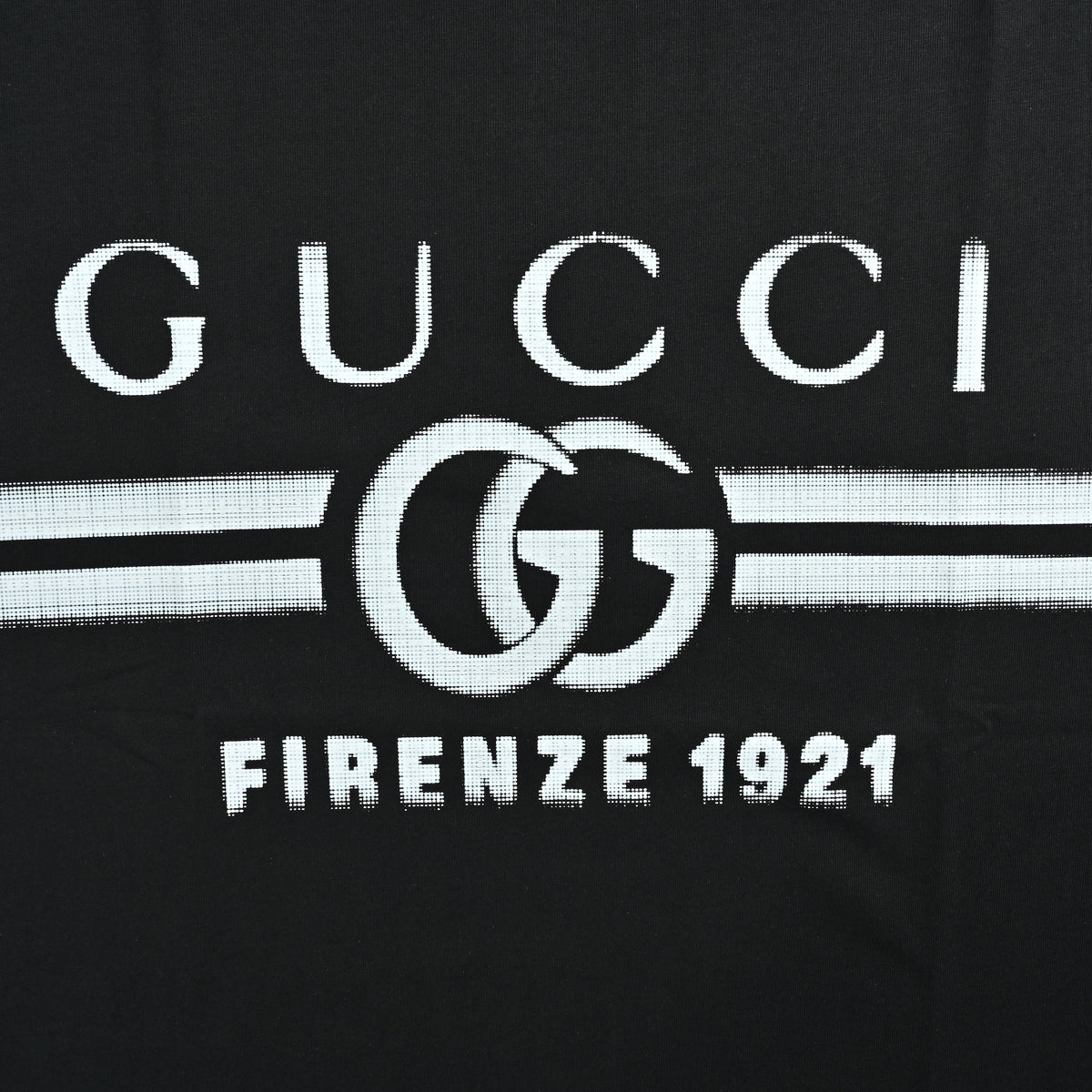 Gucci 24SS GG Firenze 1921 Gradient Belt Print Short Sleeve T-Shirt – Black TS2000427