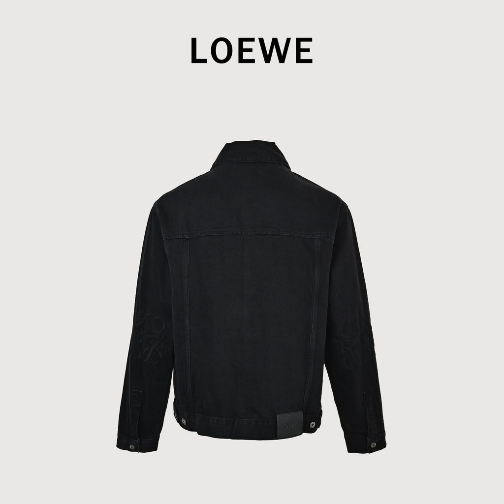 LOEWE Sleeve-Embroidered Denim Jacket 2026 NP6800829