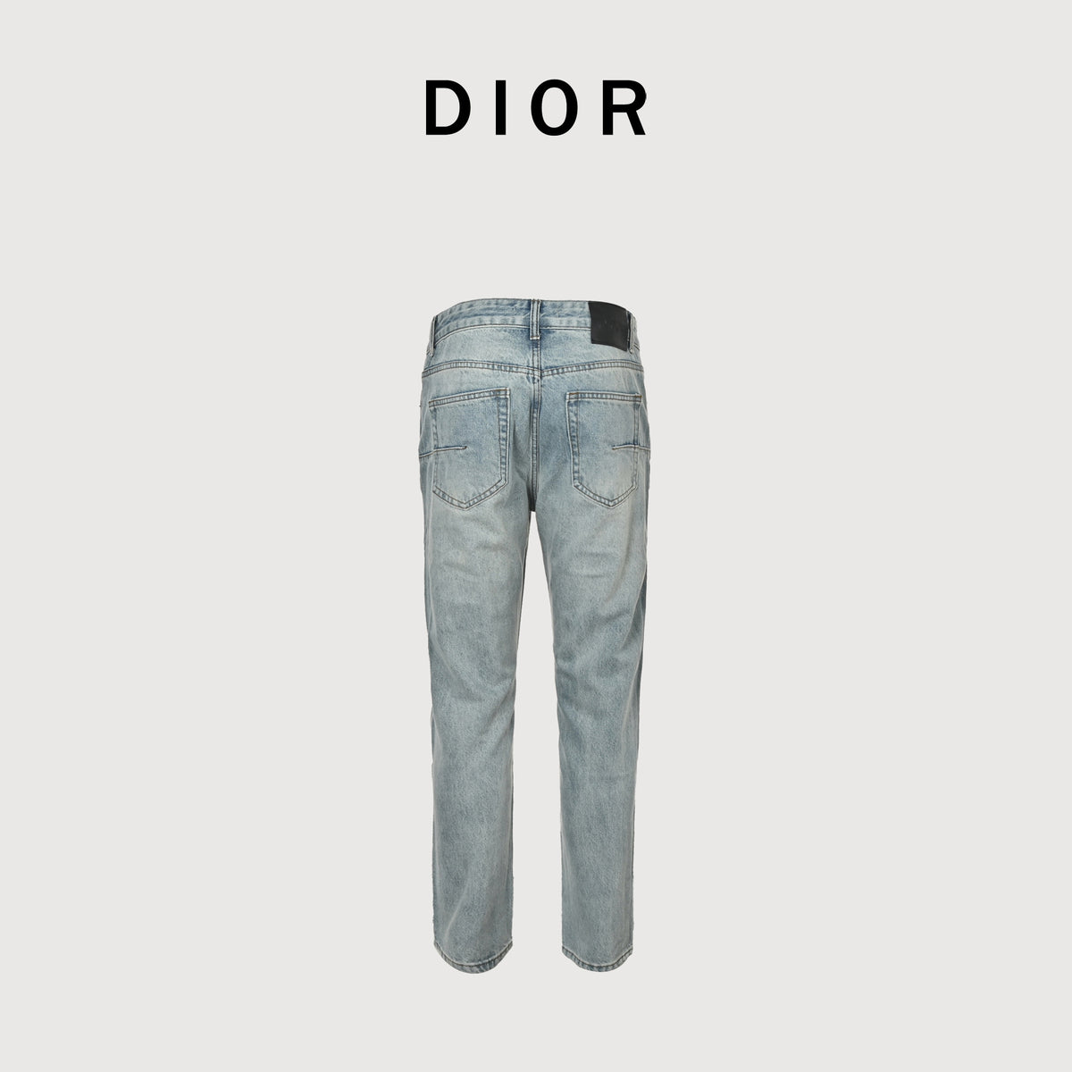 Dior Pocket Split Slim Jeans – Light Blue Wash   XM520010