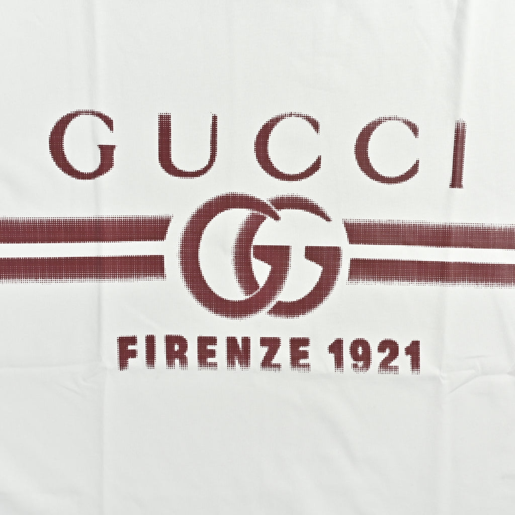 Gucci 24SS GG Firenze 1921 Gradient Belt Print Short Sleeve T-Shirt – Off-White TS2000427-OW