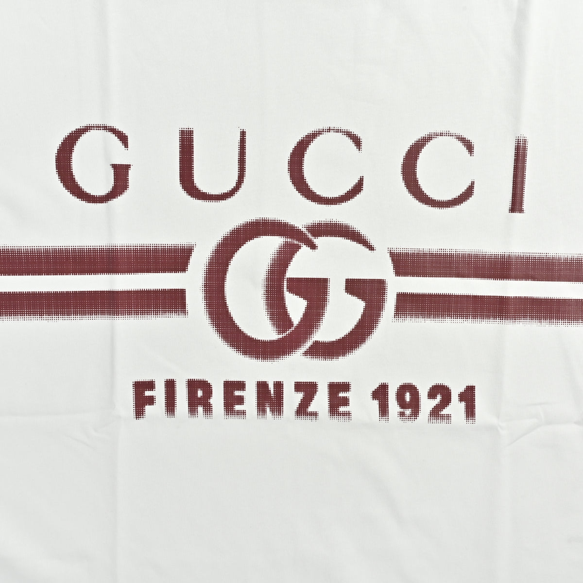 Gucci 24SS GG Firenze 1921 Gradient Belt Print Short Sleeve T-Shirt – Off-White TS2000427-OW