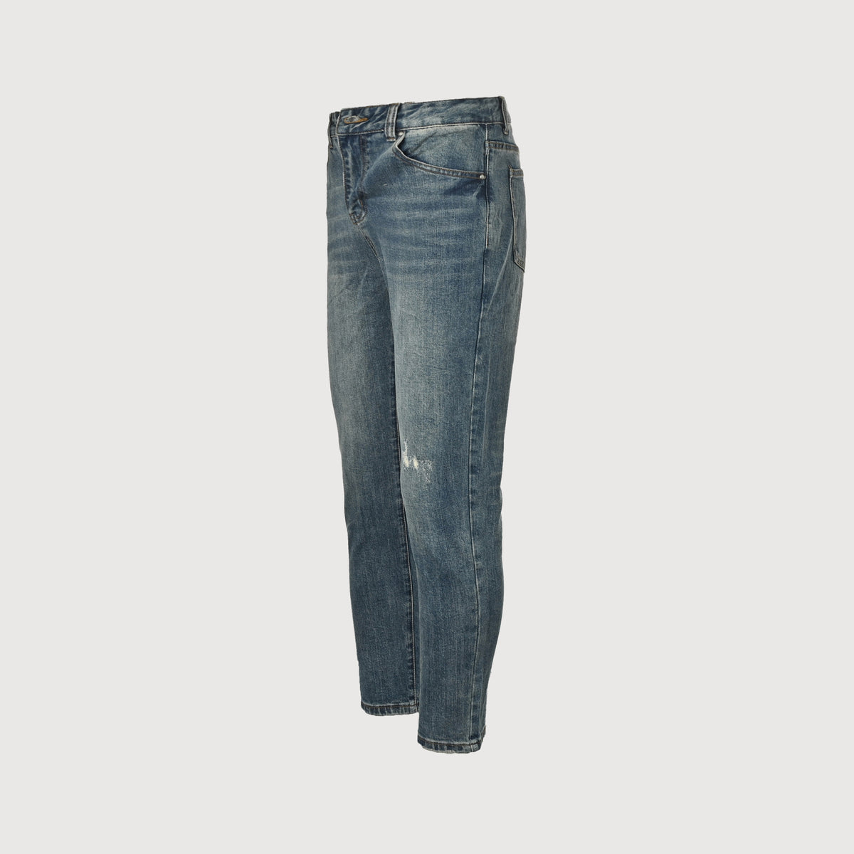 Louis Vuitton Back Graffiti Script Distressed Slim Jeans – Vintage Blue  XM5201030-GRF