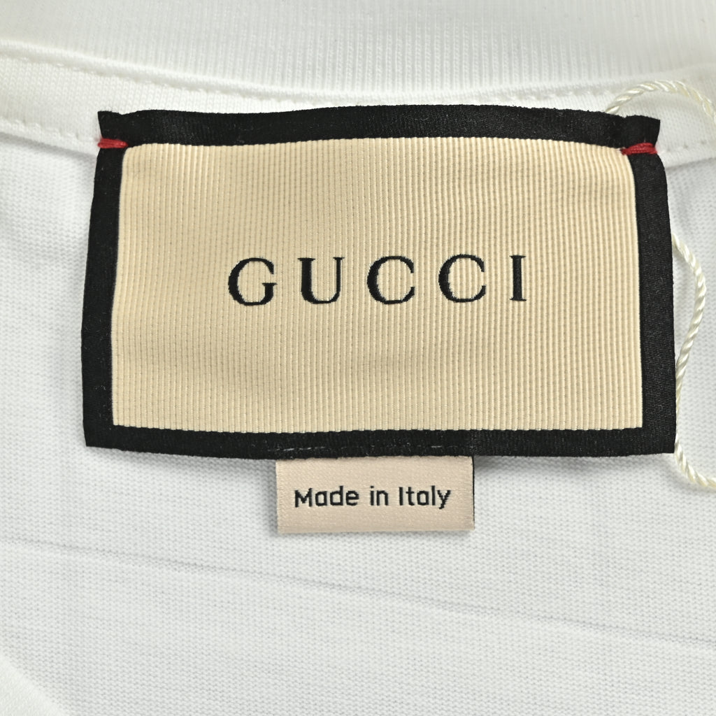 Gucci 24SS GG Firenze 1921 Gradient Belt Print Short Sleeve T-Shirt – Off-White TS2000427-OW