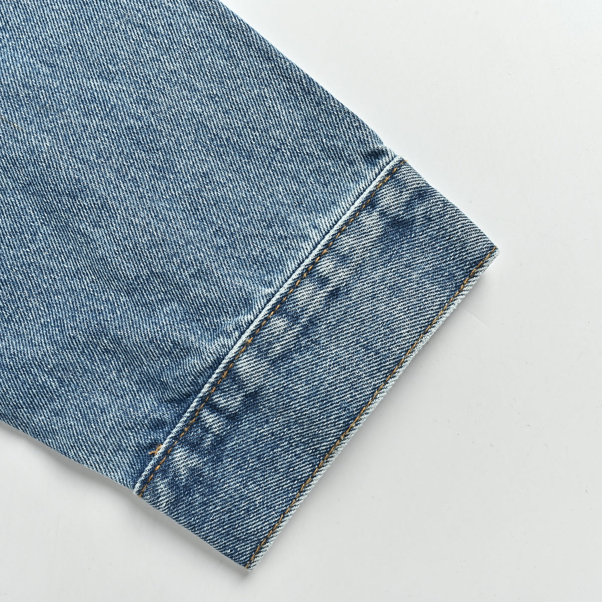 LOEWE Sleeve-Embroidered Denim Jacket 2026 — Vintage Indigo Blue  NP6800829-BLU