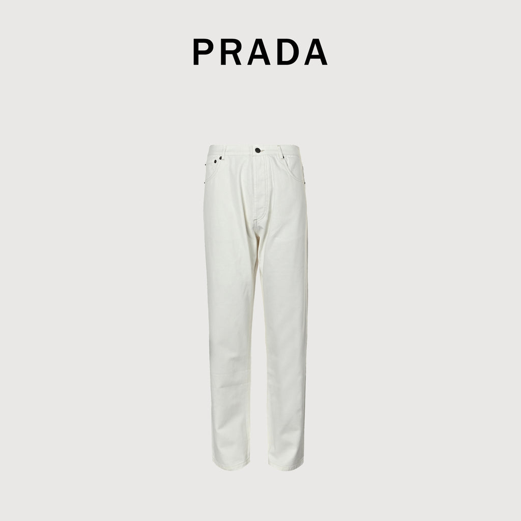 Prada 26SS Five-Button Fly Relaxed Jeans – WhiteGEP452-1954-F01CD-S-OOO