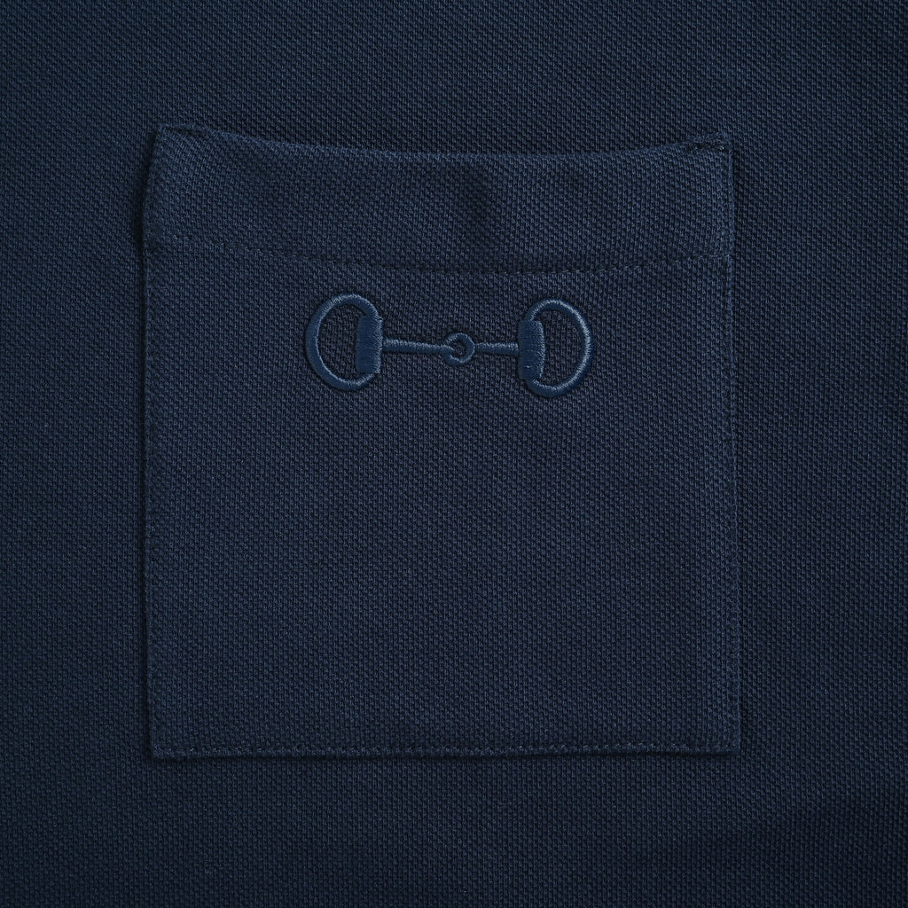 Gucci 26SS Horsebit Pocket Embroidered Short Sleeve T-Shirt – Navy DK2400808-NVY